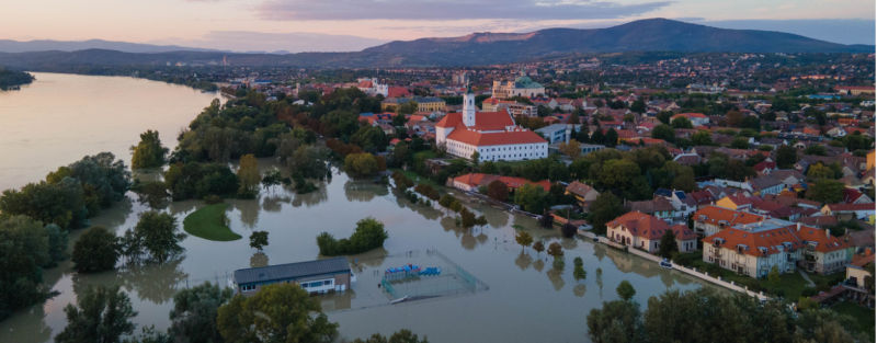 Harmati Attila drónról készült felvétele a 2024-es árvízről