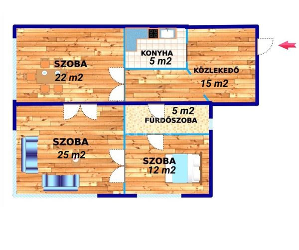 Продается Budapest VI. kerület Квартира (кирпичная)